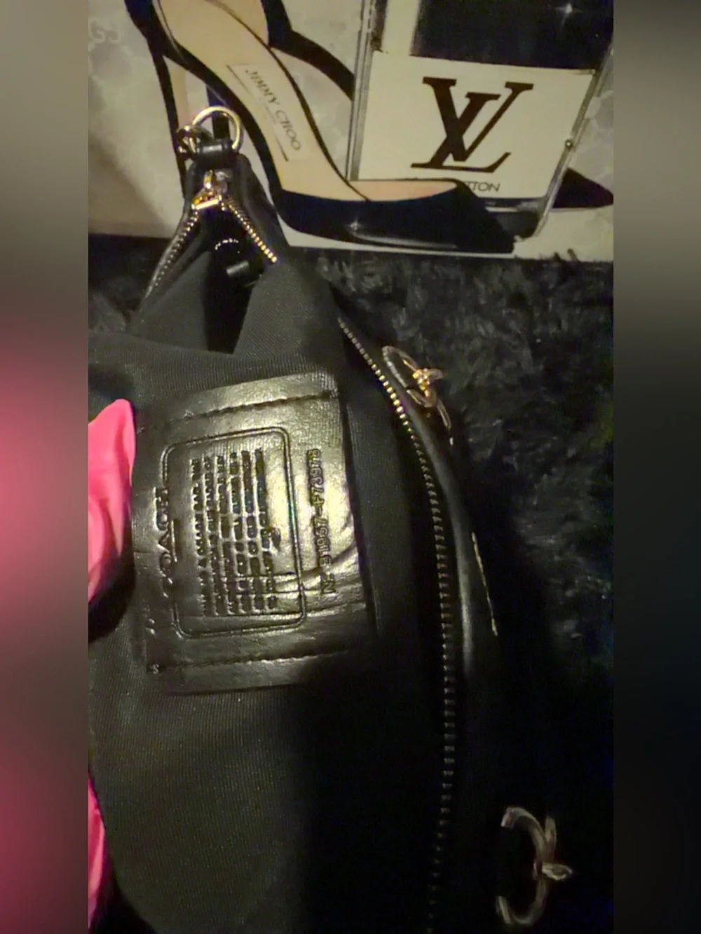 Coach Ally Black Quilted Leather Satchel with Gold Hardware